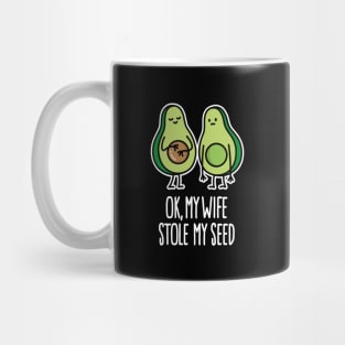 My wife stole my seed pregnancy announcement pregnant couple Mug